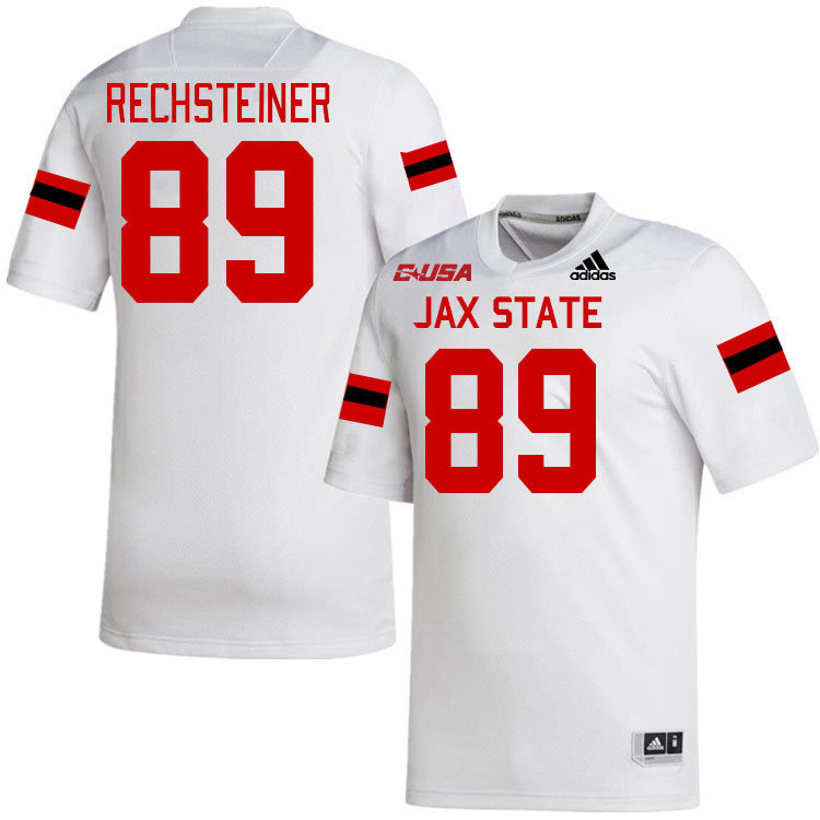 #89 Brock Rechsteiner Jacksonville State Gamecocks College Football Jerseys Stitched-White